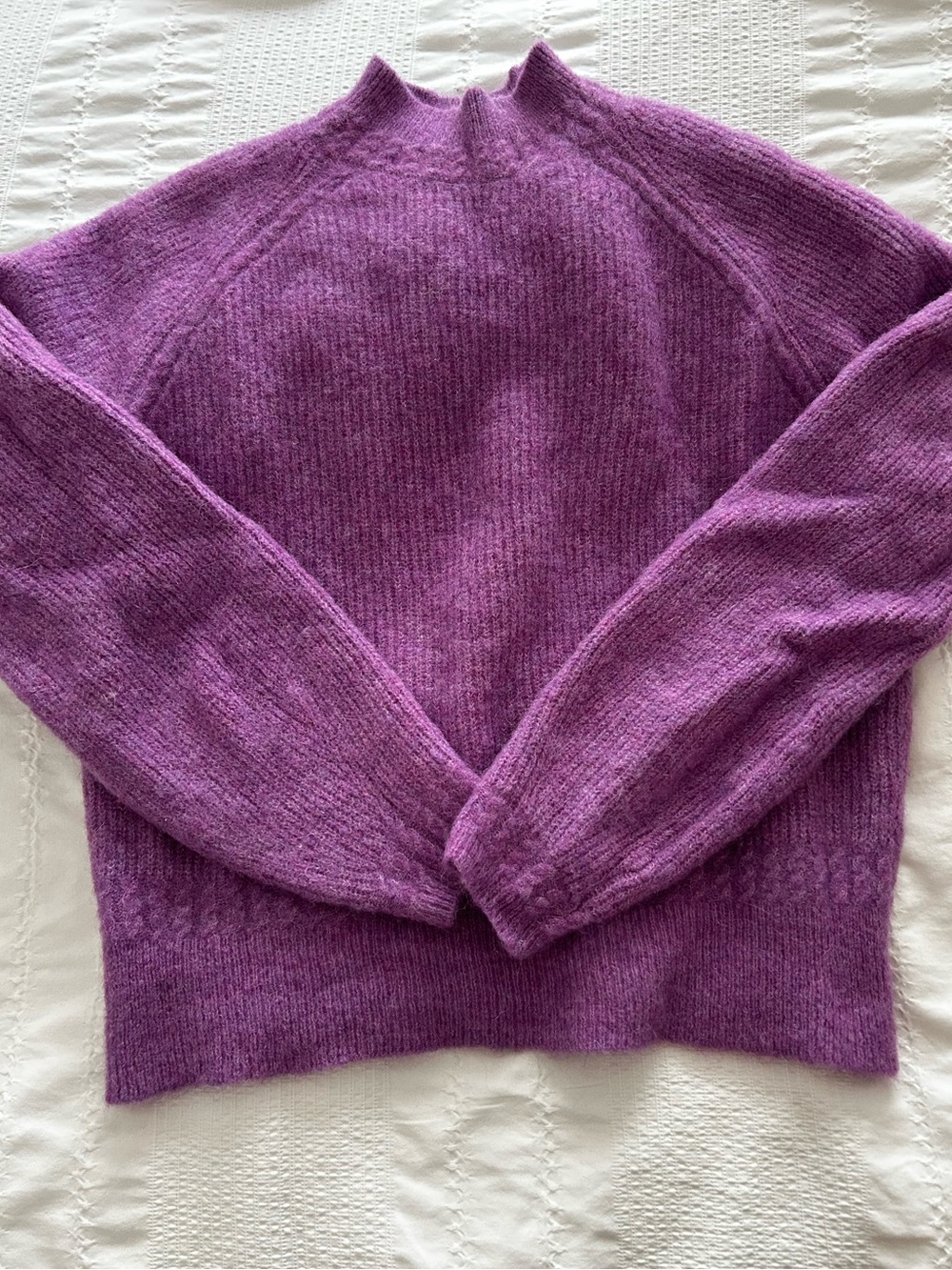 Sézane Otis Purple Cozy Mock Neck Women's Sweater- size XS